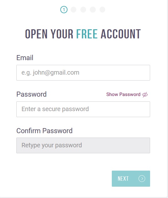 prvi korak za registraciju